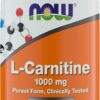 Now Supplements L-Carnitine 1000mg - 150 Tablets Value Size, Supports Lean Muscle Growth, Carnipure, Non-GMO, Kosher, Ideal for Vegans, Athletes, and Energy Support