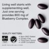 Sports Research Blueberry Capsules - Made from Organic Blueberries with Organic Extra Virgin Olive Oil - Non-GMO & Gluten Free - 60 Liquid Softgels