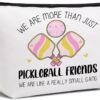 Pickleball Gifts for Women Makeup Bag, Gifts for Pickleball Lovers, Funny Pickleball Accessories Gifts for Women Sisters Besties Daughter Waterproof PU Leather Pickleball Cosmetic Bag