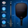 Pickleball Paddles Set of 2, Carbon Fiber Set, Lightweight Graphite Pickle Ball Rackets 2-Pack with 6 Balls & Grip tape, 1 Carrying Bag, Pickleball Paddle Kit for All Players
