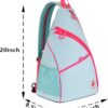 Light Weight Crossbody Backpack, Large Capacity Sling Bag for Pickleball, Tennis, Racketball, and Travel for Women