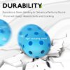 Warping Point Indoor Pickleball Balls | 26 Holes | 4 Pack, 12 Pack | Meet USAPA Specifications | High Bounce Durable Practice Pickle Ball with Mesh Bag for Beginner Intermediate Player | Orange, Blue