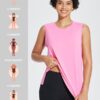 baleaf Workout Tank Tops for Women Sleeveless Athletic Top Loose Fit Running Shirts High Neck Yoga Gym Clothes