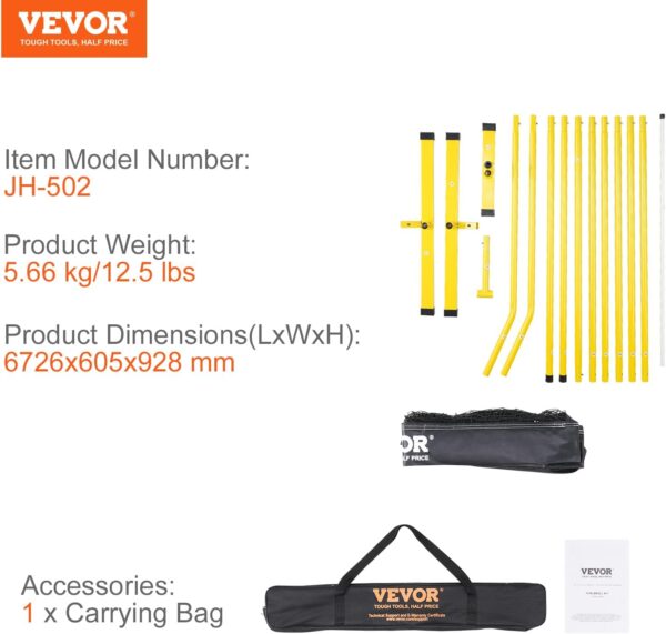 VEVOR Portable Pickleball Net System, 22FT Regulation Size Net