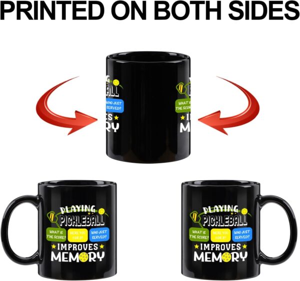 CABTNCA Pickleball Gifts: Mug for Men, Improves Memory - Funny Gift, Accessory Ornament, 11 Oz