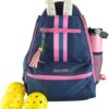 Teddi Pickleball Backpack Grn/wh- Large Capacity Pickleball Bags for Women - Durable 1000D Nylon, Multipurpose Paddle Case with Multiple Pockets, Stylish Paddle Bag