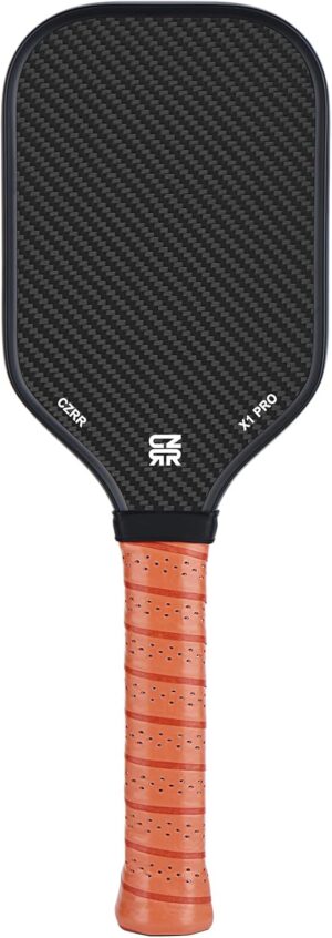 CZRR Pickleball Training Paddle, 3K Carbon Fiber Particle Paint Frosted Surface, 16mm Polypropylene Honeycomb Core Training Paddle with Extra Long Handle