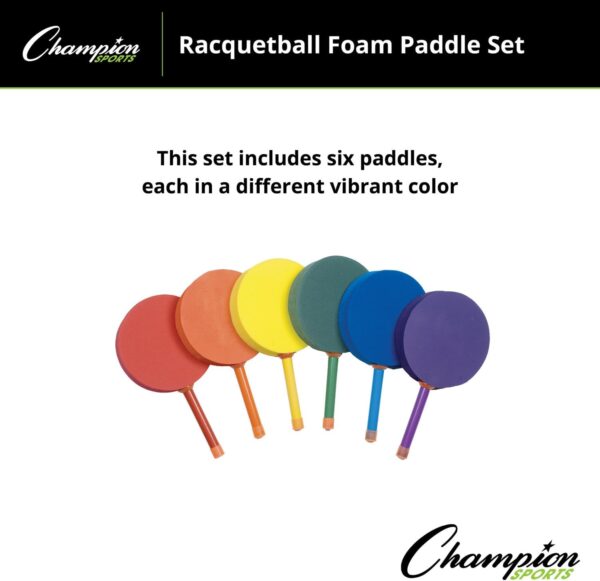 Champion Sports RACSET Racquetball Foam Paddle Set