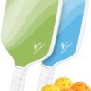 ZUMWORGION® Pickleball Paddles Set of 2/4: Fiberglass Pickle Paddles with Balls for Beginner - 8mm Honeycomb Core Lightweight Spin Surface for Kids - Cute Girly Pickle Gift for Women | 14mm 7oz