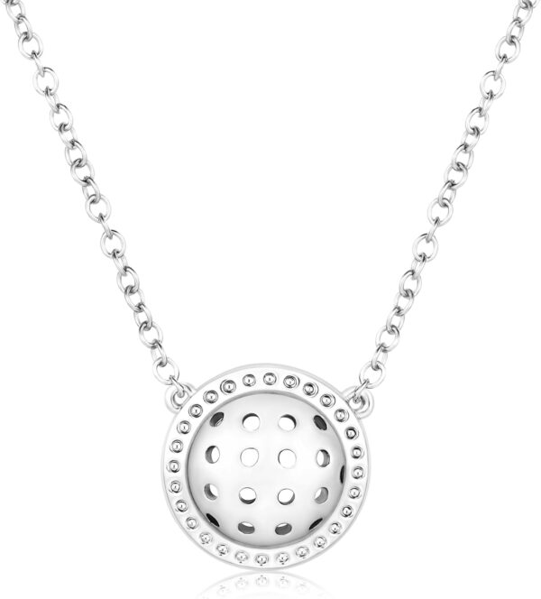 Volleyball/Softball/Soccer/Basketball/Football/Baseball/Pickleball Necklace for Women Girls, Mom Sports Pendant Necklaces Jewelry Game Day Team Gifts