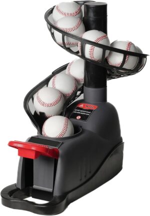 Tennis Ball Machine, Adjustable&Portable Pickleball Launcher with Auto Swing, Launch Training Machine, No Battery Power Required, for Batting and Fielding Practice