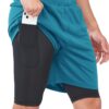 NORTHYARD Men's 2 in 1 Running Shorts Workout Gym Athletic Shorts with Liner Active Training Shorts with Zipper Pockets