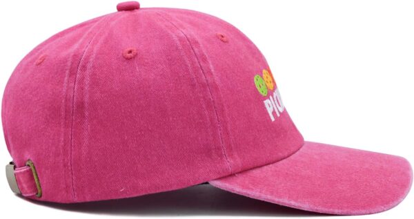 Pickleball Hat for Women Men, Gifts for Pickleball Lovers, Adjustable Embroidered Washed Baseball Cap