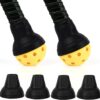 4 PCS Pickleball Ball Retriever,Premium Silicone Pickleball Picker, Pickleball Grabber, Universal Pickleball Upper Suction Cup, Picks Up Balls Easily Without Bending Over, Fits Any Pickleball Paddles
