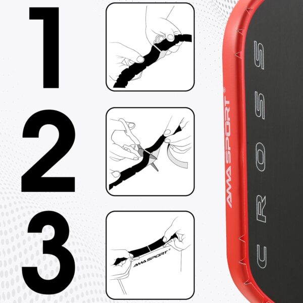 Pickleball Paddle Protection Tape - Paddle Head Edge Guard - Racket Edge Protection Tape -Fit Perfectly Curved Edge -No Wrinkling