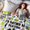 Pickleball Blanket Lightweight Soft Cozy Flannel Throw Blanket Bedding Decor for Pickleball Lovers Kids Women Men Adults Gifts 50"x40"