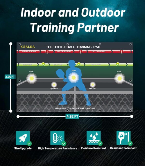 Pickleball Training Pad, Practice Pickleball Dink Skill and Training Aid Equipment for Indoor and Outdoor Training Court