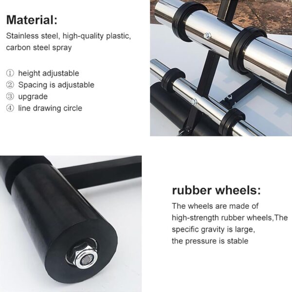 Pickleball Court Marking Kit for Concrete, Playing Field Line Striping Machines, Court Line Tape Machine, Basketball Court Line Kit for Concrete, Asphalt, Road Warning with Drawing Circle Kit