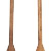 Deco 79 Wood Paddle Home Wall Decor Novelty Canoe Oar Wall Sculpture with Arrow and Stripe Patterns, Set of 2 Wall Art 6"W, 55"H, Multi Colored