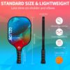 Pickleball Paddles Set of 2, Fiberglass Pickleball Paddles with 4 Pickleball Balls, 1 Carry Bag Lightweight Pickle Ball Rackets
