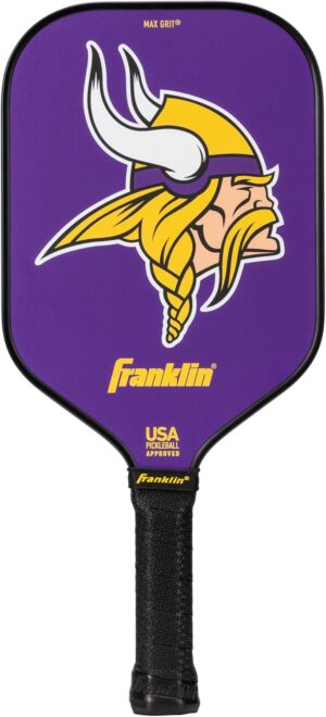 Franklin Sports NFL Pro Pickleball Paddle – 13MM Signature Series Pro Pickleball Paddle with MaxGrit Surface - Official NFL Team – USAP Approved - Premium Quality - Authentic NFL Team Logos
