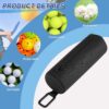Cosmos Pickleball Ball Holder, Portable Carrying Storage Bag with Hook, Travel Accessory Pouch Holds 3 Pickleball Balls