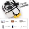 PU Leather Pickleball Paddle Bag - Small Fashion Tote for Women Men