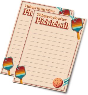 Pickleball Notepads - "Things To Do After Pickleball" - Pack of 2 Notepads - For All Pickleball Fans