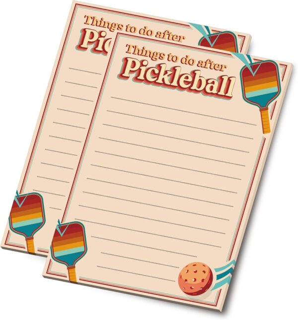Pickleball Notepads - "Things To Do After Pickleball" - Pack of 2 Notepads - For All Pickleball Fans