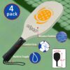 Pickleball Net for Driveway - Portable Pickleball Set with Net and Paddles Set of 4, Court Marking Kit, Outdoor Pickleballs, Carry Bag, Steady Metal Frame Easy Setup