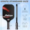 Pickleball Paddles Set of 2/4, USAPA Approved Pickleball Set Fiberglass Surface Honeycomb Core Pickleball Rackets with 4 Indoor & Outdoor Balls Carry Bag & Grip Tapes, Gifts for Beginners & Pros