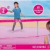 Barbie Kids Pickleball Set – Includes 2 Paddles, 1 Ball & Net – Portable Outdoor/Indoor Pickleball Game for Girls – Backyard, Driveway, Beach, Park, or Home Play
