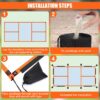 TOBWOLF Pickleball Court Marking Kit, Portable Temporary Pickleball Court Lines Markers with Tape & 8PCS Sandbags, No Measurement Required Official Size Pickleball Lines Marking Set for Outdoor Indoor