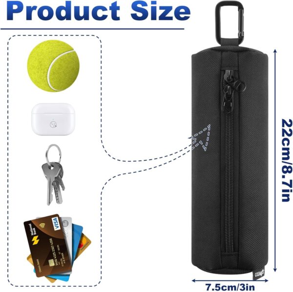 Cosmos Pickleball Ball Holder, Portable Carrying Storage Bag with Hook, Travel Accessory Pouch Holds 3 Pickleball Balls