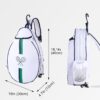 Rejolly Tennis Racket Sling Bag for Women Men Quilted Water Resistant Racquet Cover One Shoulder Crossbody Bag for 2 Tennis Rackets, Pickleball Paddles, Badminton Racquet