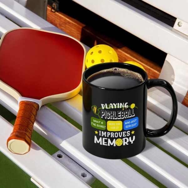 CABTNCA Pickleball Gifts: Mug for Men, Improves Memory - Funny Gift, Accessory Ornament, 11 Oz