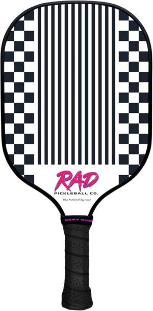 RAD Pickleball Paddle Retro Ripper – USAPA Approved Pickleball Racket – Fiberglass Surface with Spin Grit Tech – Carbon Fiber Pickleball Paddle for Power & Control – Indoor & Outdoor