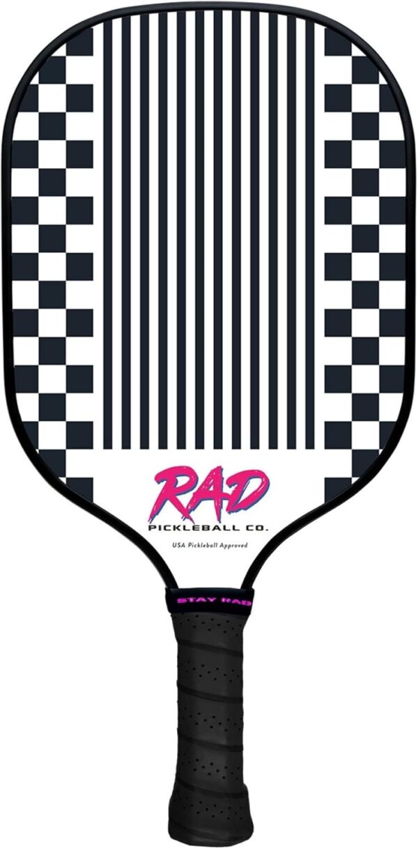710BZalr7YL._AC_SL1500_.jpg RAD Pickleball Paddle Retro Ripper – USAPA Approved Pickleball Racket – Fiberglass Surface with Spin Grit Tech – Carbon Fiber Pickleball Paddle for Power & Control – Indoor & Outdoor