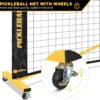 Pickleball Net with Wheels, Portable 2-in-1 Pickle Ball Net with Ball Collector,22FT Regulation Size & 11FT Half Court Size, Carry Bag, Steady Metal Frame for Outdoor Indoor Driveway