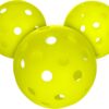 Franklin Sports Training Pickleballs - Training Pickleballs for Beginners + Skill Practice - 69mm or 80mm Outdoor Pickleballs - Pickleball 3 Pack - Optic Yellow