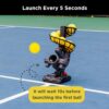 388PBH Pickleball Machine, 4 Adjustable Angles, Includes 9 Pickleballs, Powered by Power Bank/Battery, for Beginners