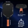 Pickleball Set of 2, Edgeless Pickleball Paddles with Real 3K Carbon Surface for Spin & Control, 16MM Enhanced Pickle Ball Paddles Set with Balls