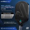JOOLA Ben Johns Hyperion Pickleball Paddle - Select Raw Carbon Surface or Carbon Abrasion Surface for Increased Power and Spin - Elongated Grip Handle - Carbon Fiber Pickleball Paddle - USAP Approved