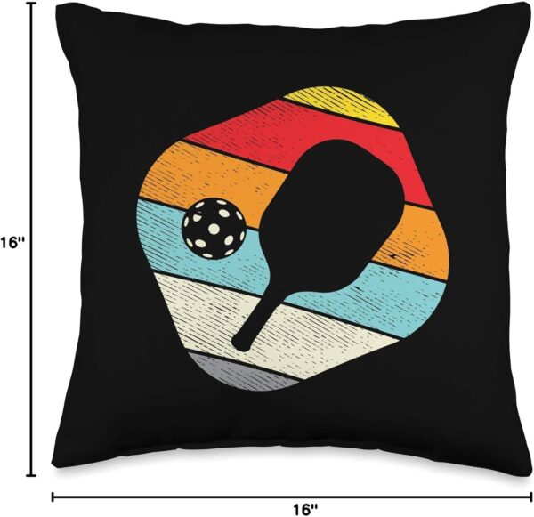 Pickleball Retro Pickle Ball Paddleball Sport Men Women Gift Throw Pillow
