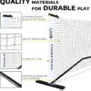 A11N SPORTS Portable Pickleball Net System, Regulation Size with Metal Frame and PE Net, Includes Carrying Bag