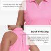 MoFiz Womens Plus Size Sleeveless Golf Shirt V-Neck Collared Golf Polos Athletic Tennis Racerback Tank Tops