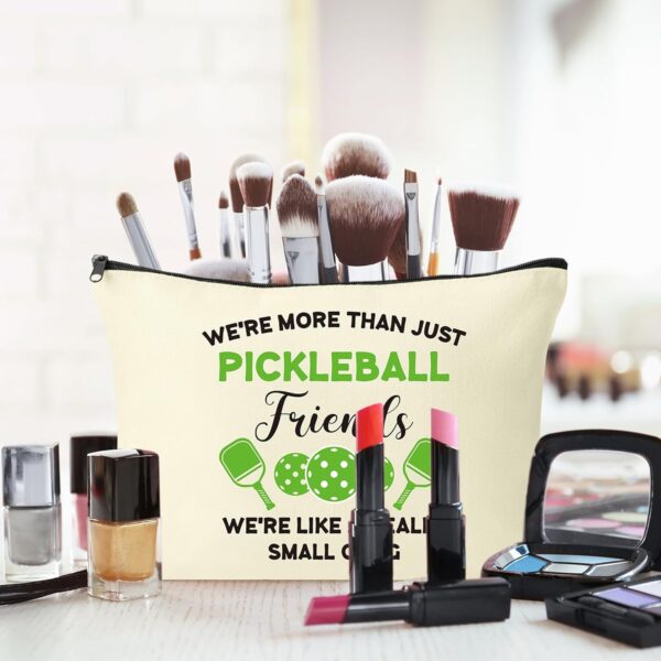 JAPBOR Makeup Bag for Pickleball Player - Pickleball Lover Inspirational Gifts for Women, Love Pickle Ball Zipper Organizer Cosmetic Bag, Ball Sport Travel Toiletry Pouch for Coach Fan Gift