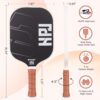 Pickleball Paddles, USAPA Approved Pickle Ball Paddles, Graphite and Fiberglass Pickleball Set, Polypropylene Honeycomb Core Paddle Rackets, USAPA Approved 4 Outdoor Balls and Leather Carry Bag