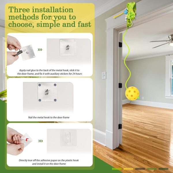 Pickleball Trainer, Pickleball Rebounder for Pickleball Training and Practice, Enhance Reaction Time & Hand-Eye Coordination, Easy Installation