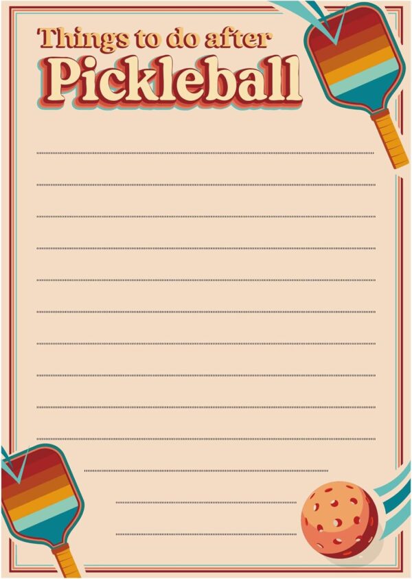 Pickleball Notepads - "Things To Do After Pickleball" - Pack of 2 Notepads - For All Pickleball Fans